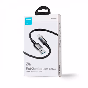 USB kabelis Joyroom S-UL012A10 USB to Lightning 2.4A 1.2m juodas
