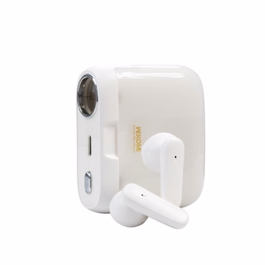 WEKOME S28 Pop Digital Series Bluetooth 5.3 TWS belaidės ausinės su įkrovimo dėkle įrengtu projektoriumi ir 5 projektoriaus skaidrėmis, baltos