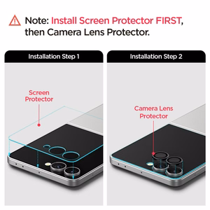 Spigen Optik Pro HD Glas.TR EZ Fit 2 rinkinys Kameros apsauga Samsung Galaxy Z Flip 7 - juodas