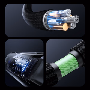Joyroom S-A16 Pro Prism Series Кабель USB-C - USB-C 100W с цифровым дисплеем 1.2м - чёрный