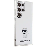 Karl Lagerfeld IML Choupette dėklas telefonui Samsung Galaxy S24 Ultra - permatomas