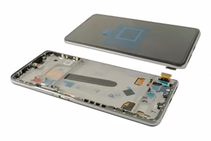 Ekranas Xiaomi Mi 11i/Mi 11X/Mi 11X Pro/Poco F3 su lietimui jautriu stikliuku ir rėmeliu Lunar White originalus (used Grade B)