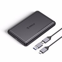 "Orico DDL25-C3" 2,5 colių HDD/SSD USB-C 5Gb/s diskinis kaupiklis - juodas