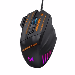 Wozinsky WMGK-1179W laidinė optinė žaidimų pelė, 7200 DPI, su apšvietimu, juoda