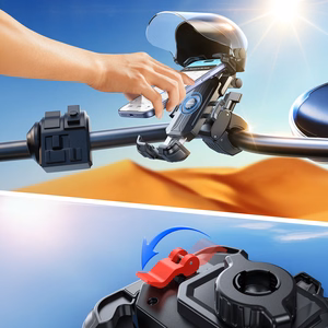 Joyroom JR-ZS526 dviračio laikiklis su saulės skydeliu automatinis juodas
