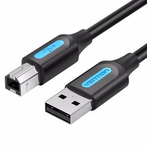 Vention USB 2.0 A vyr.–B vyr. laidas 3 m, juodas, PVC