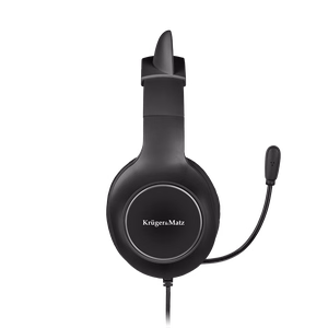 Kruger&Matz Gamer Kids žaidimų ausinės vaikams, juodos