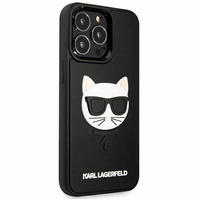 Karl Lagerfeld 3D guminis Choupette dėklas telefonui iPhone 13 Pro / iPhone 13 - juodas