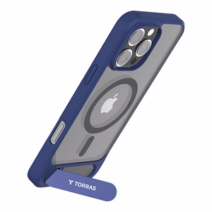 Torras Pstand serijos dėklas telefonui iPhone 16 Pro - mėlynas