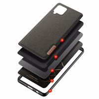 Dux Ducis Fino dėklas padengtas nailono medžiaga Samsung Galaxy A42 5G žalias