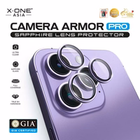 X-ONE Sapphire Camera Armor Pro - iPhone 17 fotoaparato apsauga - sidabrinė