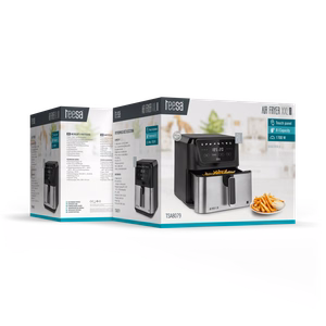 TEESA DIGITAL AIR FRYER XXL karšto oro gruzdintuvė, 8 l, 1700 W, didelis dubuo, programos, šilumos palaikymas