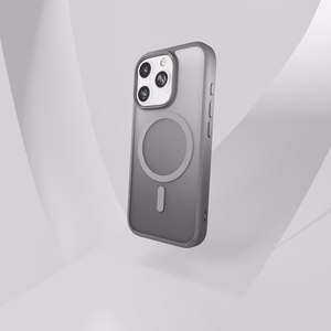 Puro Gradient Magnetinis silikoninis dėklas telefonui iPhone 16 Pro - sidabrinis