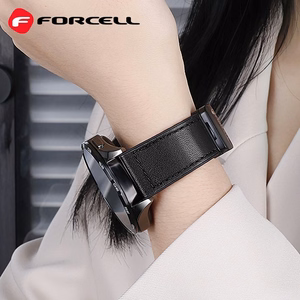 FORCELL F-DESIGN FS20 magnetinis ekologiškos odos dirželis SAMSUNG laikrodžiui 22 mm juodas