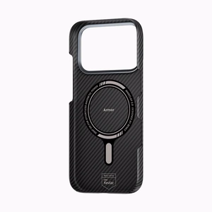 Benks Magnetinis apsauginis Kevlar dėklas su metalo rėmu 600D (0069) skirtas iPhone 17 Pro juodas