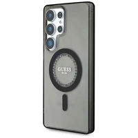 Guess Krištolai Spausdintas Klasikinis Logotipas Magnetinis Samsung Galaxy S25 Ultra dėklas juoda