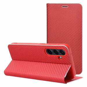 Флип-чехол для Samsung A36 5G Luna Book Carbon красный