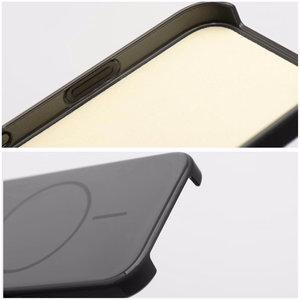 Blizgus magnetinis dėklas telefonui, suderinamas su MagSafe, skirtas IPHONE 17, juodas