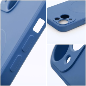 SILICONE MAG COVER dėklas telefonui, suderinamas su MagSafe, IPHONE 13 Mini mėlynas