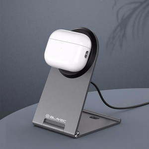 Blavec indukcinis įkroviklis BQI-01 Qi2 15W magnetinis Magsafe + Raptor laidas type C į type C (BQI01-QI2MS) sidabrinis