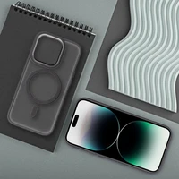 MATTE MAG COVER dėklas telefonui, suderinamas su MagSafe, IPHONE 15 Pro Max titano