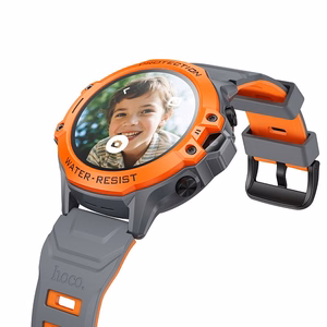 Hoco Y107 vaikiškas išmanusis laikrodis 1,28" 4G GPS su skambučio funkcija, oranžinis