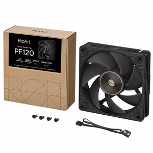 ASUS ProArt PF120 Fan PWM Black Kompiuterio korpusui Ventiliatorius 12 cm Juoda 1 vnt