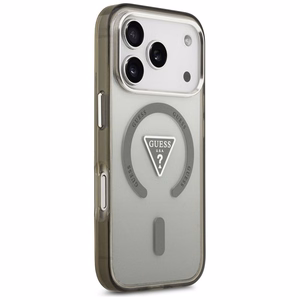GUESS dėklas telefonui IPHONE 17 Pro su MagSafe suderintas (IML gradientas su trikampio logotipu) - khaki