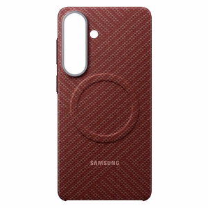 Samsung Carbon Magnet dėklas Samsung Galaxy S26+, suderinamas su MagSafe – raudonas
