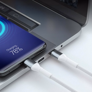 3mk Hyper Cable N-SERIES USB-C / USB-C laidas 2m PD 3.0 QC 3.0 20V/5A 100W baltas