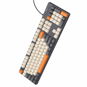 Проводная QWERTY-клавиатура Hoco GM61, трехцветная (белая, серая, оранжевая)