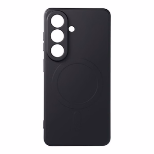 Silikoninis magnetinis dėklas telefonui, suderinamas su MagSafe, skirtas SAMSUNG S26 Edge, juodas