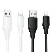 Silikoninis USB A-Lightning Hoco 2,4A 1 m X124 baltas
