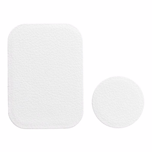 Badget for magnet car holder leather white