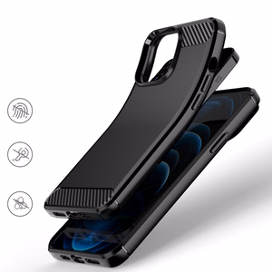 Carbon Case гибкий TPU чехол для iPhone 13 Pro Max чёрный