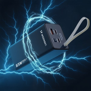 Išorinė baterija Wozinsky K65+ 65W 30000mAh 2x USB-C, 1x USB-A 65W - pilka