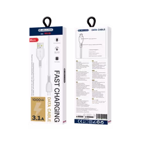 JELLICO laidas KDS-30 Micro USB 3.1A 1M Baltas