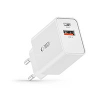 "Tech-Protect" NC30W USB-C PD 30W / USB-A QC 3.0 įkroviklis - baltas