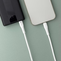 FORCELL F-ENERGY C346 kabelis Type C į Lightning PD 3A 27W Silicone 1 m baltas