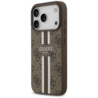 GUESS dėklas telefonui IPHONE 17 Pro, suderinamas su MagSafe GUHMP17LP4RPSW (4G Printed Stripes), rudas
