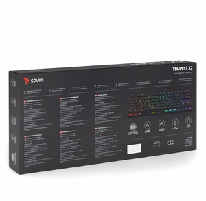Savio Tempest x2 RGB mechaninė klaviatūra, Outemu BLUE