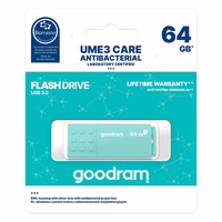 Goodram UME3 USB atmintukas 64 GB USB A tipo 3.2 Gen 1 (3.1 Gen 1) Turkis
