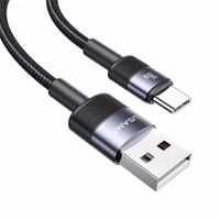 USAMS SET Laidas USB į USB-C 3A 1.2m Fast Charging plieninis 30 vnt. SJ718ZJ01 (US-SJ718)