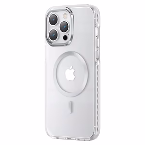 Kingxbar PQY Ice Crystal Series магнитный чехол для iPhone 14 Plus MagSafe серебряный