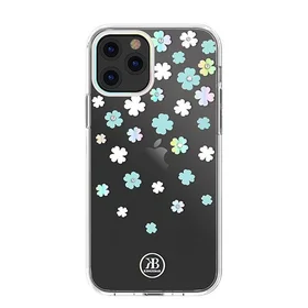 Kingxbar Lucky Series dėklas, dekoruotas originaliais Swarovski kristalais, iPhone 12 mini – skaidrus (Dobilas)