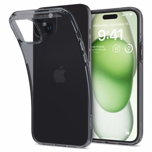 Spigen Crystal Flex dėklas telefonui iPhone 15 Plus - pilkas/skaidrus