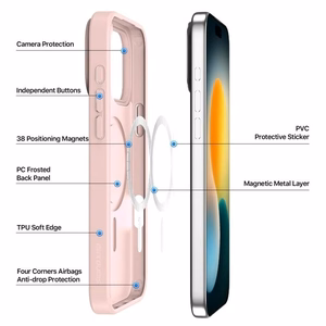 Dėklas Dux Ducis Yind Apple iPhone 17 Pro rožinis