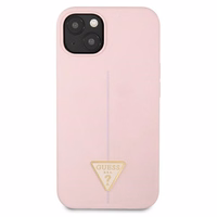Guess GUHCP13SSLTGU iPhone 13 mini 5.4" violetinis kietas dėklas silikoninis trikampis