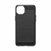 Lankstus anglies rašto dėklas telefonui iPhone 15 Plus Carbon Case - juodas