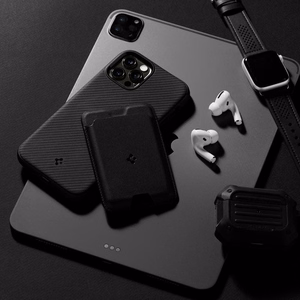 Spigen Valentinus Magnetinė piniginė su MagSafe - juoda